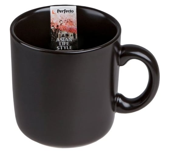 Изображение товара Кружка керамическая PERFECTO LINEA 380 мл, серия ASIAN, черная 30-380100
