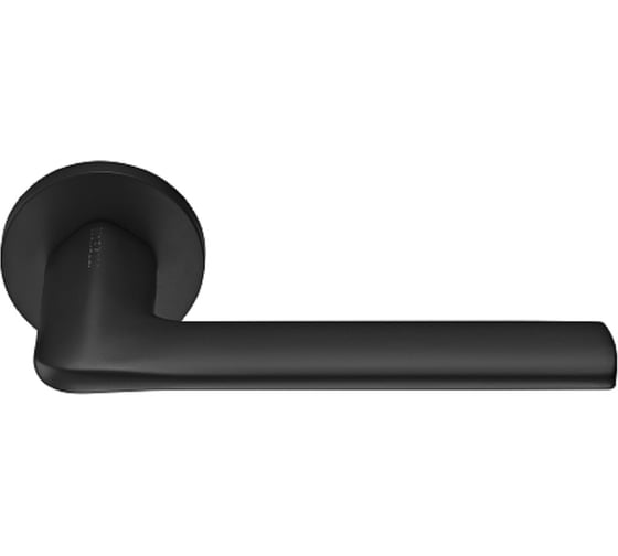 Изображение товара Ручка дверная MORELLI MH-61-R6 BL OAKA на круглой розетке 6 мм, цвет чёрный 9014641