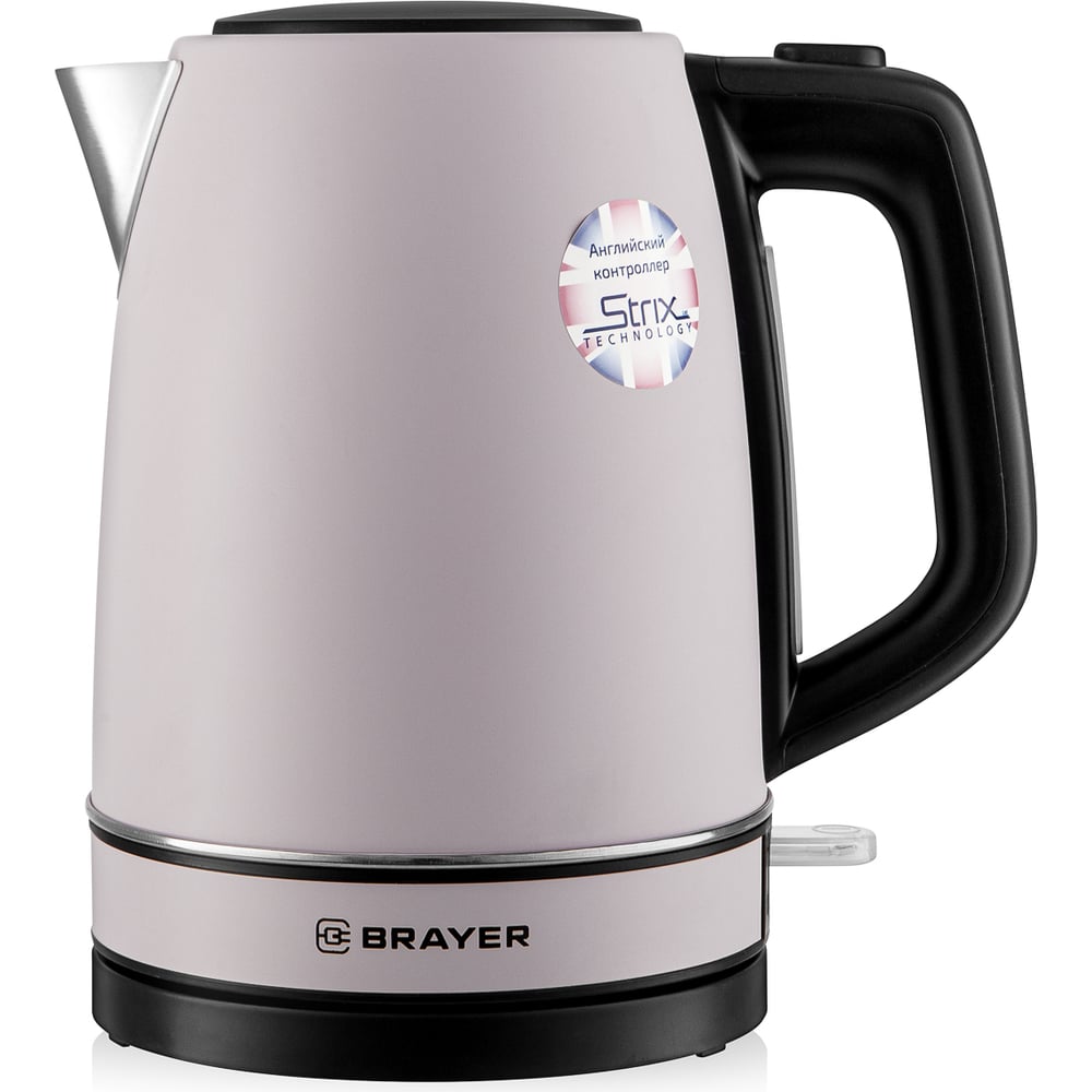 Изображение товара Электрический чайник BRAYER 1082BR VNQ, 2200 Вт, 1.7 л, нержавеющая сталь