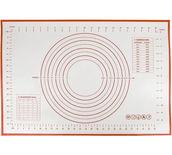 Изображение товара Коврик для раскатки теста и выпечки Nouvelle с разметкой, 60x40 см 9904430