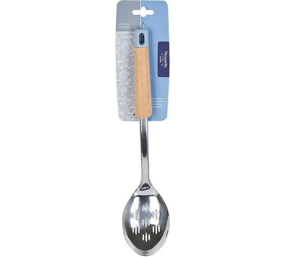 Изображение товара Кулинарная поварская ложка с прорезями Nouvelle Emborio Steel 33.5 см 9903945-2