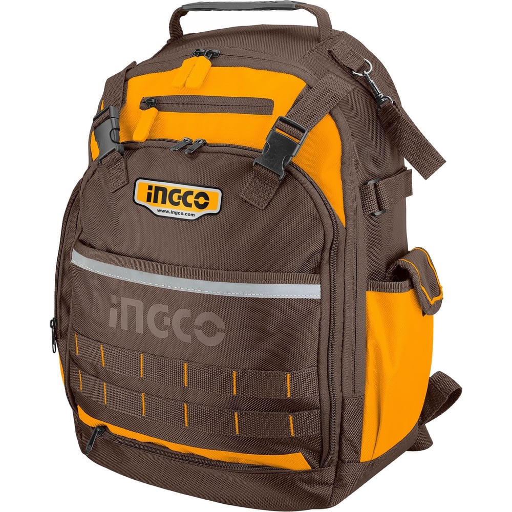 Изображение товара Рюкзак для инструментов INGCO INDUSTRIAL 460x380x170 мм HBP01028 коричневый