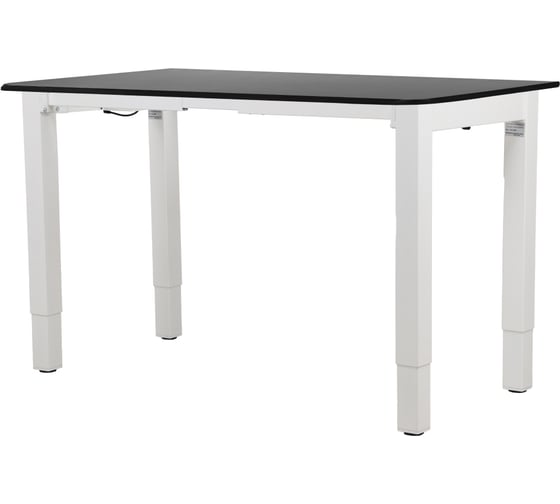 Изображение товара Электрический письменный регулируемый по высоте стол для работы стоя и сидя LuxAlto 4S2, белое подстолье, черная столешница ЛДСП, 160x70 см 34324