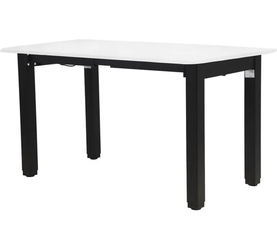 Изображение товара Электрический письменный стол с регулируемой высотой LuxAlto 4S2, черное подстолье, белая столешница ЛДСП, 160x70 см 34315