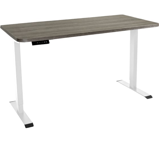 Изображение товара Электрический подъемный стол для школьника с памятью LuxAlto SR2, белое подстолье, дуб серо-бежевый, столешница ЛДСП, 120x60 см 34271