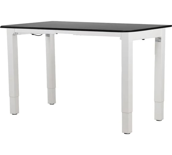 Изображение товара Электрический подъемный компьютерный стол с памятью LuxAlto 4S2, белое подстолье, черная столешница ЛДСП, 180x80 см 34329
