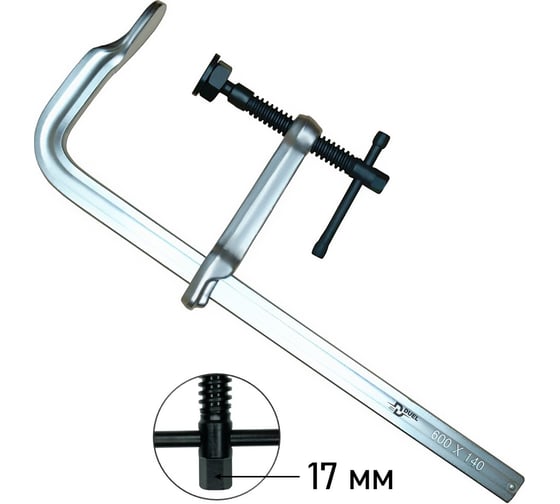 Изображение товара Столярная F-образная струбцина DUEL 140x600 мм, 37006014
