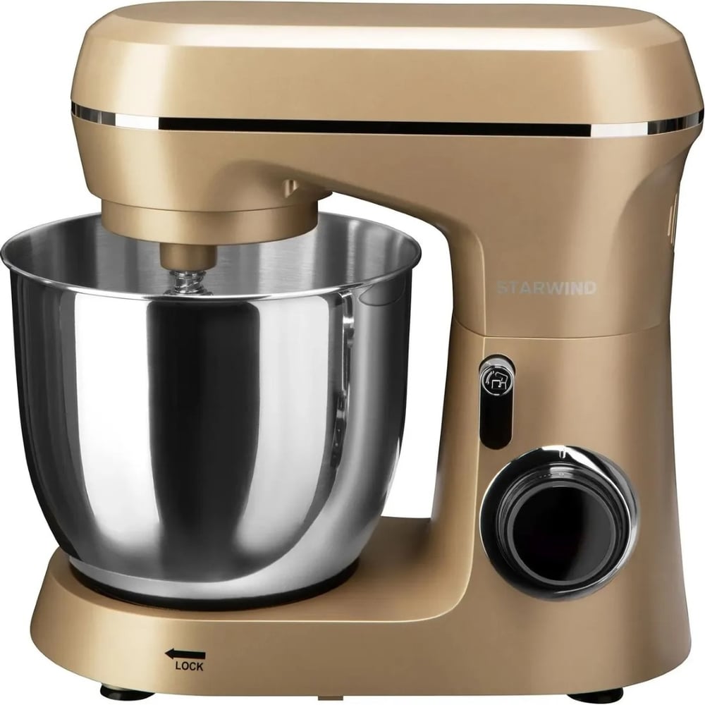 Изображение товара Планетарный миксер STARWIND SPM6163 1300Вт золотистый для домашней кухни