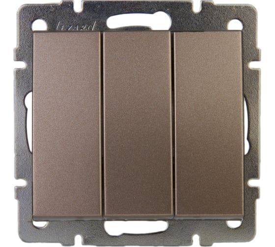 Изображение товара 3-й выключатель Lezard RAIN цвет бронза матовый 703-3188-109