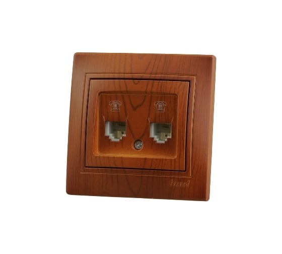 Изображение товара Телефонная двойная розетка Lezard MIRA евро сосна 701-0801-138