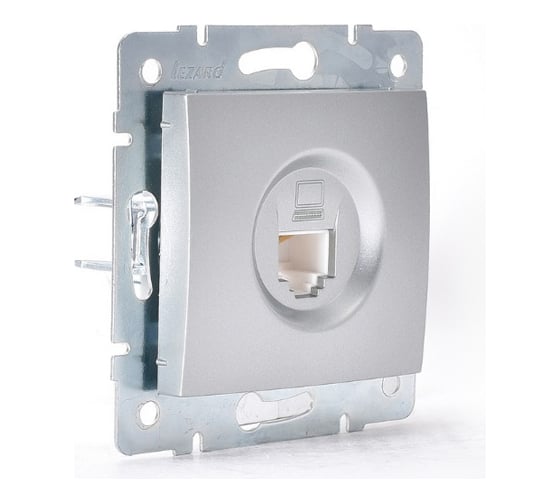 Изображение товара Компьютерная розетка Lezard KARINA матовое серебро 707-4388-139