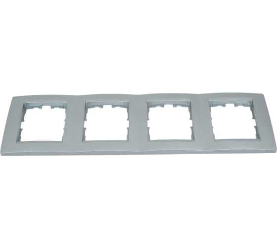 Изображение товара 4-ая вертикальная рамка Lezard KARINA без вставок, матовое серебро 707-4300-154