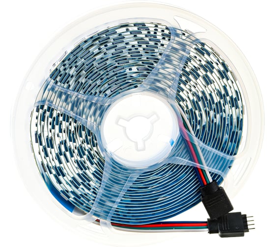 Изображение товара Лента светодиодная General Lighting Systems GLS-5050-60-14.4-12-IP20-RGB, 5 метров, 14,4Вт/м, 12В, SMD5050, 10мм, 60 диодов/м, 12 Лм/м, IP20, красный/зеленый/синий 5038