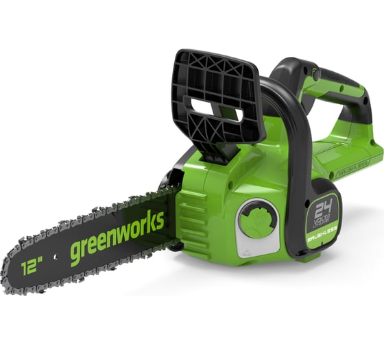Изображение товара Цепная пила аккумуляторная GreenWorks GD24CS30, 24V, 30см, бесщеточная, c 1хАКБ 2 Ач c USB и ЗУ 2007007USB2