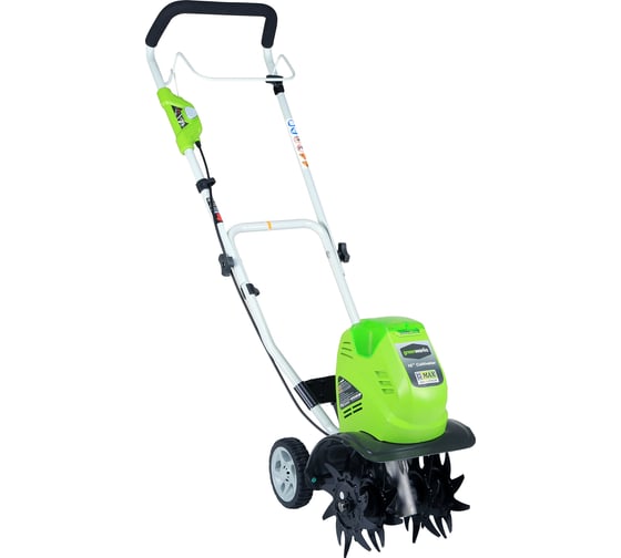Изображение товара Культиватор аккумуляторный GreenWorks G40TL 40V, с 1хАКБ 4 Ач c USB и ЗУ 27087USB4