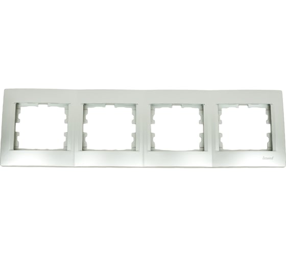 Изображение товара 4-ая горизонтальная рамка Lezard KARINA без вставок, матовое серебро 707-4300-149