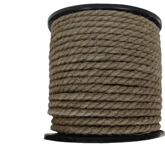 Изображение товара Веревка льнопеньковая Сибшнур диаметр 12 мм 150 м на катушке 10327
