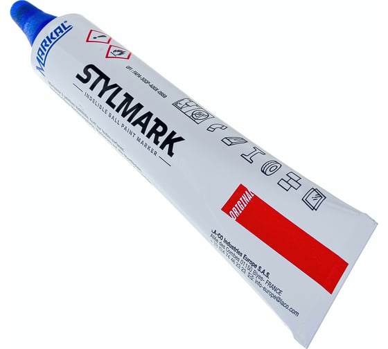 Изображение товара Маркер краска в металлической тубе Markal Stylmark, 3,0 мм, синий 96657