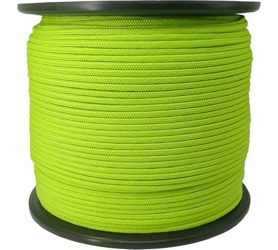 Изображение товара Шнур бытовой Сибшнур диаметр 6 мм 450 м НЕОН на катушке 20831