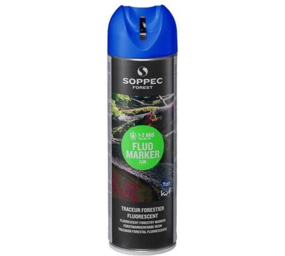 Изображение товара Аэрозольный флуоресцентный маркер Soppec Fluo Marker, синий 131319