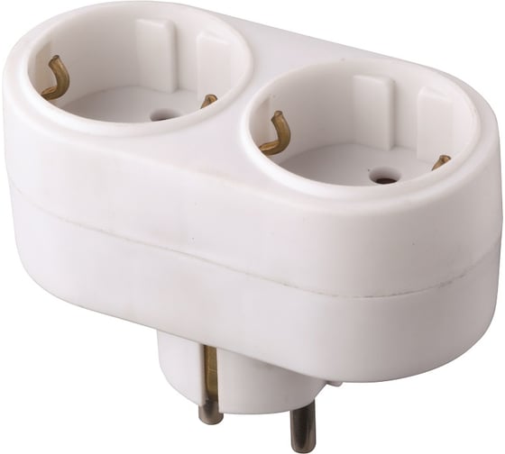 Изображение товара Сетевой разветвитель General Lighting Systems 16А 2 места плоский с заземлением GTS-F-2-16-G 473002