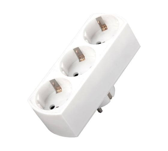 Изображение товара Сетевой разветвитель General Lighting Systems 16А 3 места плоский с заземлением GTS-F-3-16-G 473003