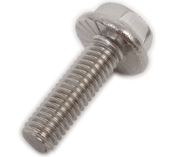 Изображение товара Болт с фланцем Insparion DIN 6921, А2 нержавеющий, М6x20, рифленый (2 шт) С1-00001956