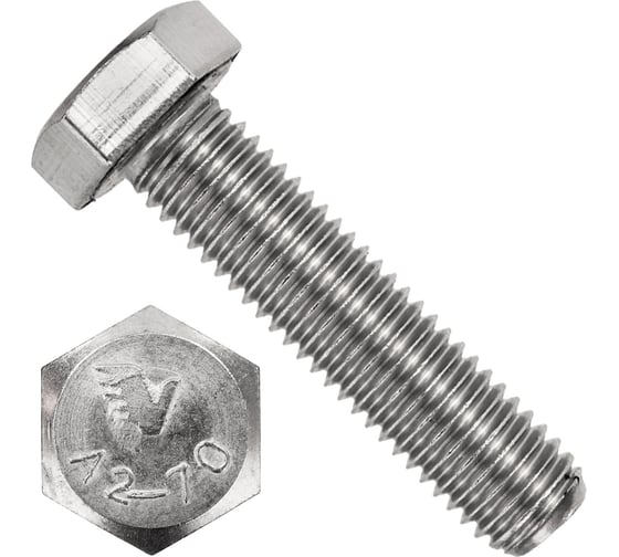 Изображение товара Болт с шестигранной головкой, полная резьба Insparion DIN 933 А2 M8x16 (5 шт) С1-00001945