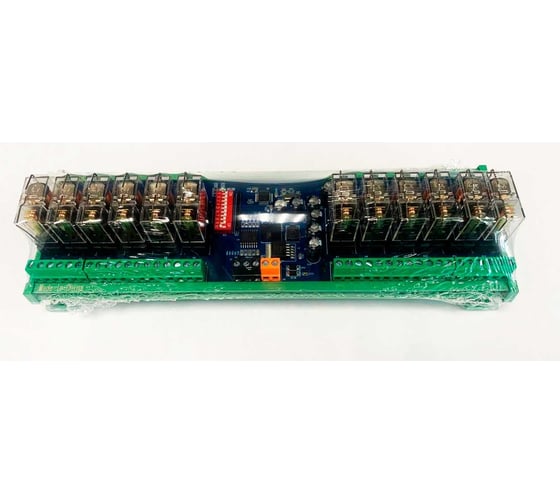 Изображение товара Релейный модуль FOSHAN QINGJUN ELECTRONICS 12 канала, управление по RS485 протокол Modbus-RTU 12-Channel RS485 Relay Module