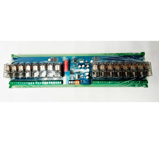 Изображение товара Релейный модуль FOSHAN QINGJUN ELECTRONICS 16 канала, управление по RS485 протокол Modbus-RTU 16-Channel RS485 Relay Module