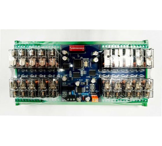 Изображение товара Релейный модуль FOSHAN QINGJUN ELECTRONICS 20 канала, управление по RS485 протокол Modbus-RTU 20-Channel RS485 Relay Module