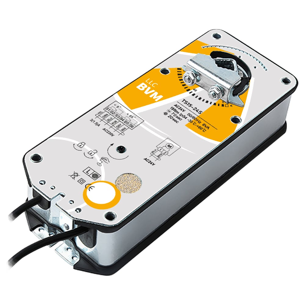 Изображение товара Электропривод для воздушных клапанов BVM TS15-24S 24 В IP54