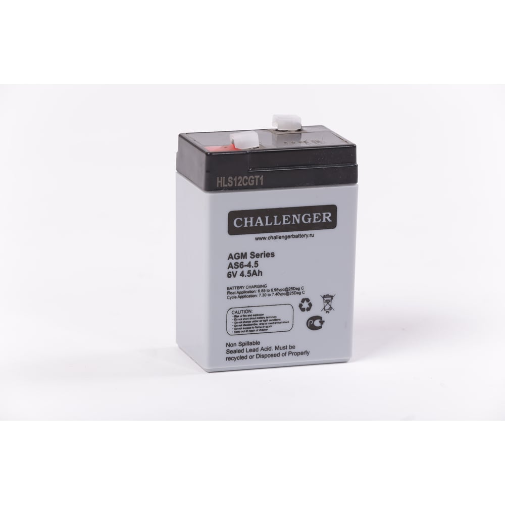 Изображение товара Аккумуляторная батарея CHALLENGER AS6-4.5 AGM 6В 4.5Ач