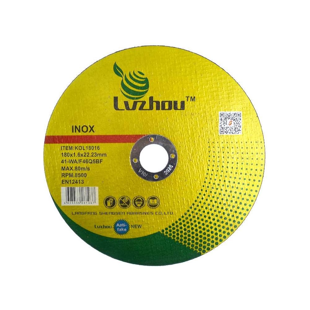 Изображение товара Круг отрезной абразивный по металлу 180x1.6x22 мм Lvzhou KOL18016