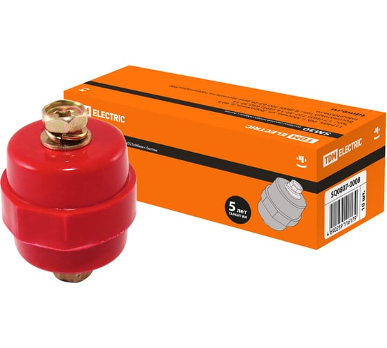 Изображение товара Силовой изолятор с болтом TDM ELECTRIC SM30, Н30хD27хМ6мм SQ0807-0008