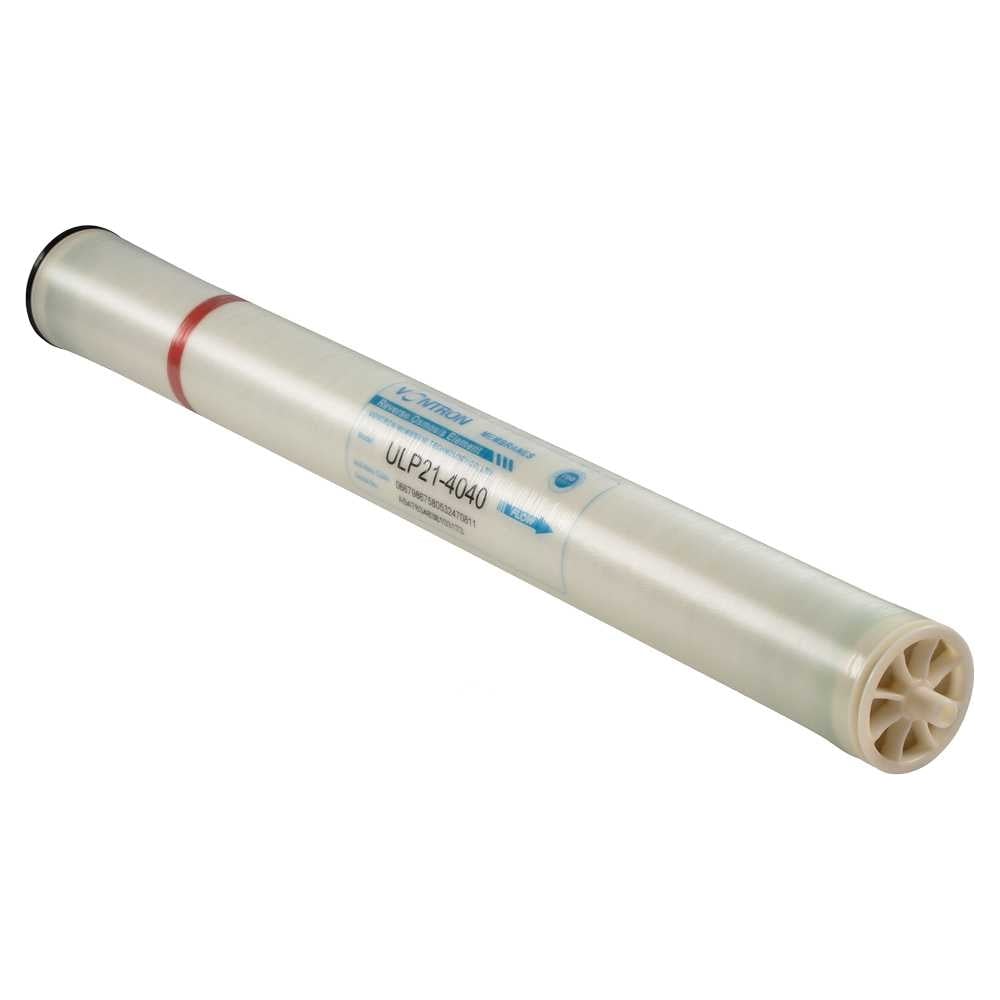 Изображение товара Мембрана обратного осмоса Аквабрайт УЛЬТРА НИЗКОНАПОРНАЯ номинальная производительность по пермеату - 204 л/ч, макс. солесодержание исходной воды 2000 мг/л ULP21-4040