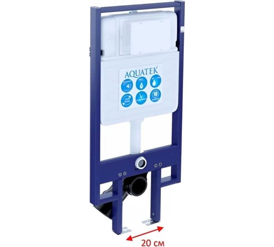 Изображение товара Монтажная рама для подвесного унитаза AQUATEK 1130х500х100 мм + звукоизоляционная прокладка INS-0000020 00000138184