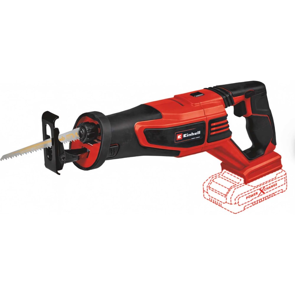 Пила сабельная аккумуляторная Einhell PXC TP-AP 18/28 Li BL, 18В, ход 28 мм, 0-2500/мин, 200мм, Quick, без АКК и ЗУ 4326310