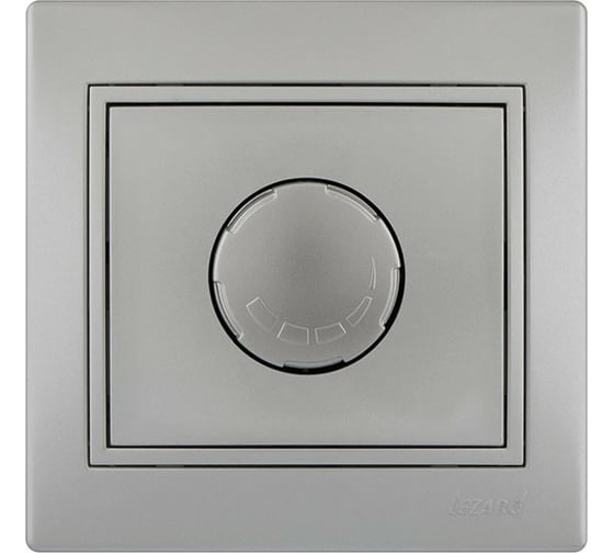 Изображение товара Диммер с фильтром и предохранителем Lezard MIRA 500 Вт, серый металлик, со вставкой 701-1010-117