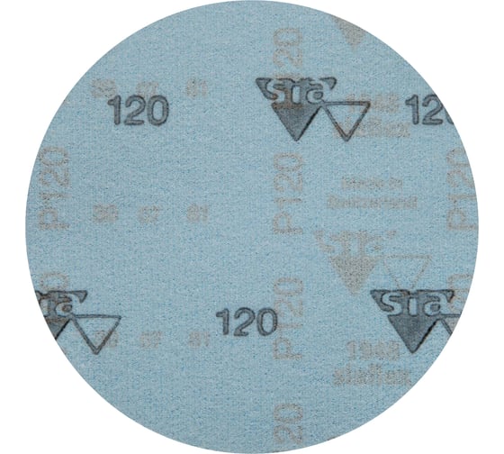 Изображение товара Круг шлифовальный на липучке siaflex 1948 (5+1 шт; 125 мм; без отверстий; P120) sia Abrasives sf6-125-0-120