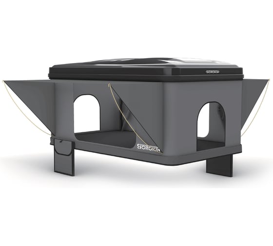 Изображение товара Палатка на крышу автомобиля Сорокин Box top+, черная 33.44