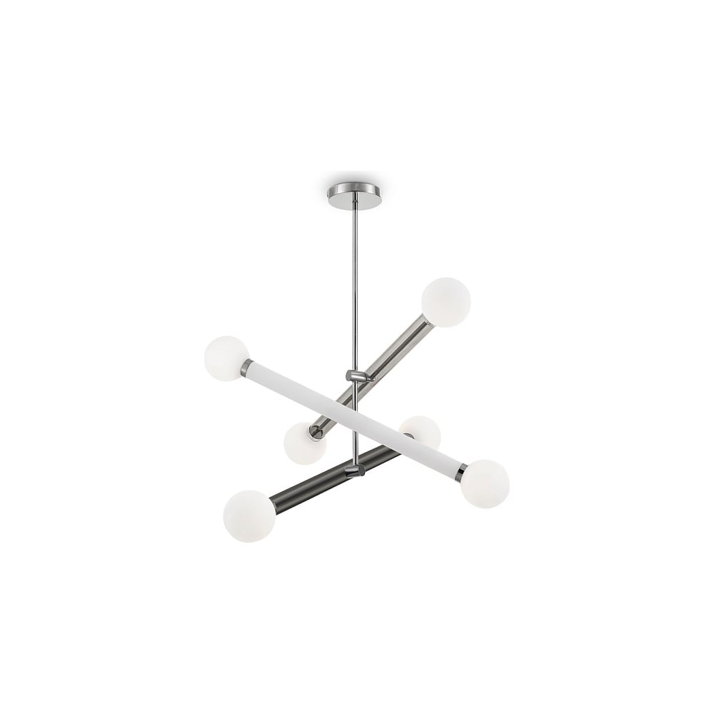 Изображение товара Подвесной светильник Freya Cross Хром Металл 6 ламп G9 модерн