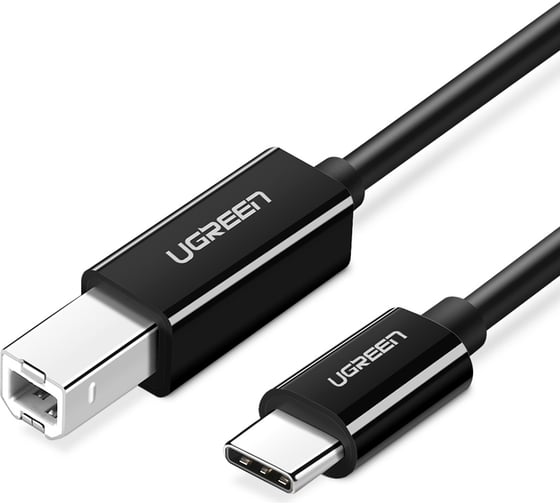 Изображение товара Кабель Ugreen US241 (50446) USB-C 2.0 To USB-B 2.0 Print Cable для подключения принтера длина: 2м. цвет: черный 50446_