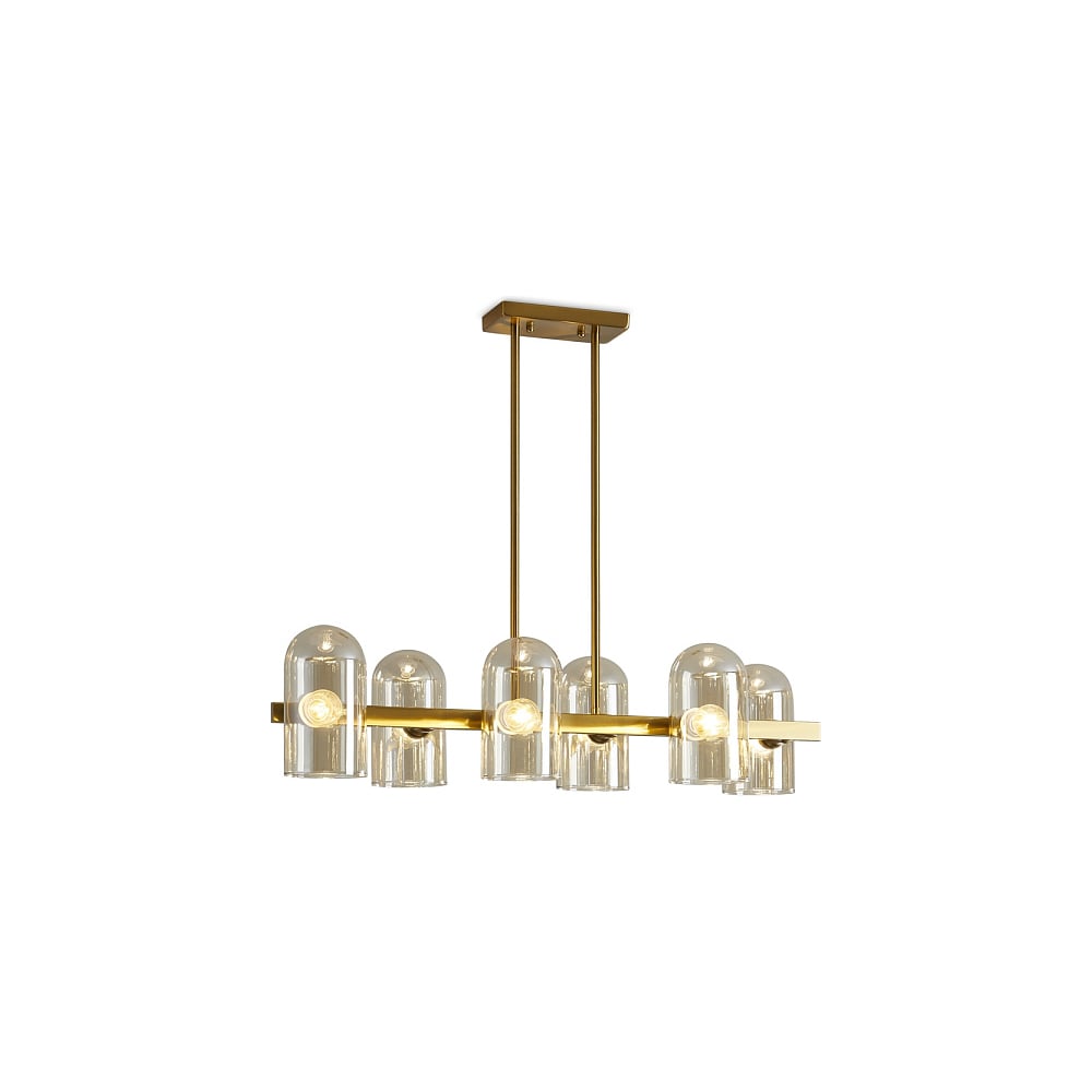 Изображение товара Подвесной светильник Freya Firefly латунь стекло модерн дизайн up to 6 ламп