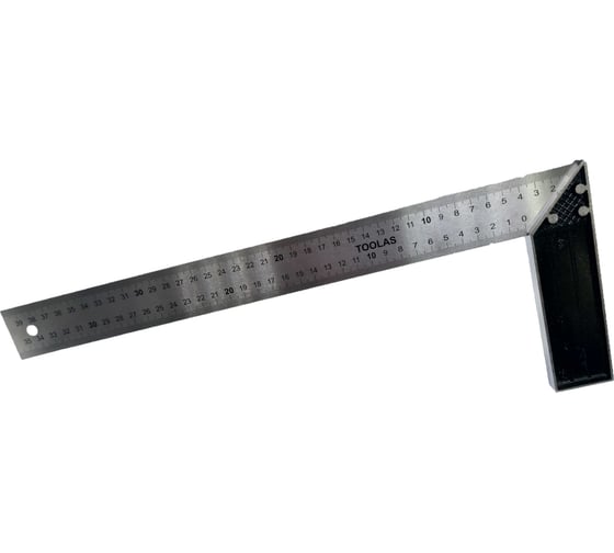 Изображение товара Угольник столярный TOOLAS 400 мм (нерж.) 00013538