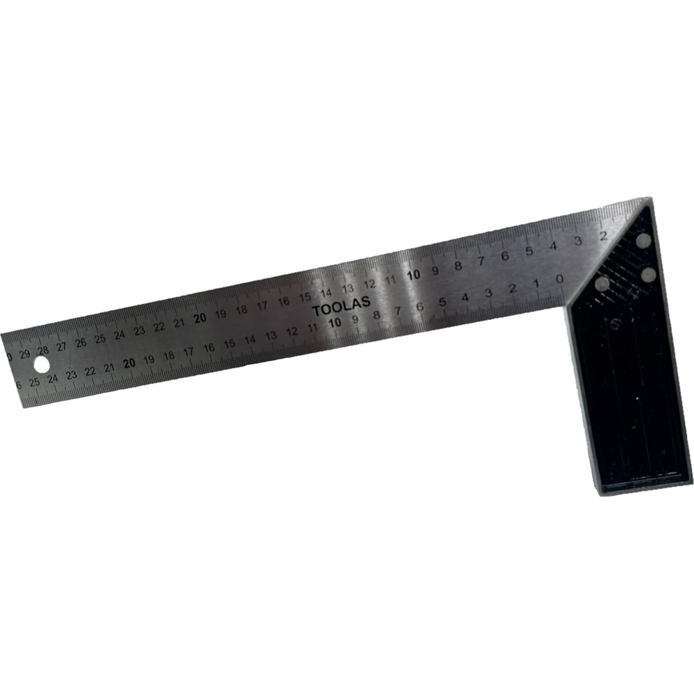 Изображение товара Угольник столярный TOOLAS 300 мм (нерж.) 00013537