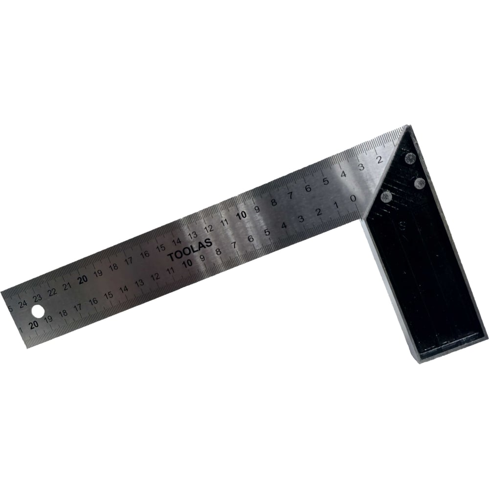 Изображение товара Угольник столярный TOOLAS 250 мм (нерж.) 00013536