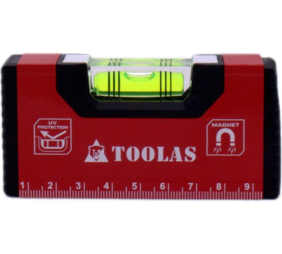 Изображение товара Уровень мини с магнитом TOOLAS (100мм) ЦБ-00000303