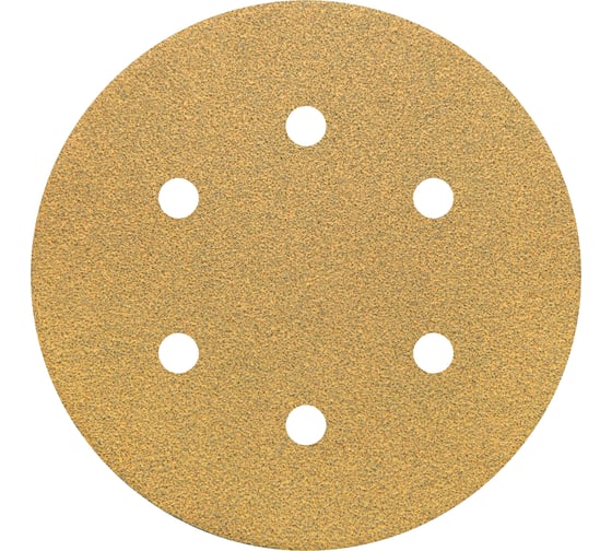 Изображение товара Круг шлифовальный на липучке PAPER GOLD (5 шт; 150 мм; 6 отверстий; P120) NAPOLEON npg5-150-6-120