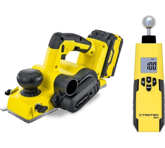 Изображение товара Комплект TROTEC Рубанок аккумуляторный PPLS 10-20V и влагомер BM31 PPLS 10-20V-set2